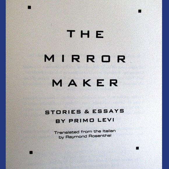 Book - The Mirror Maker: Stories and Essays, by Primo Levi - Picture 13 of 14